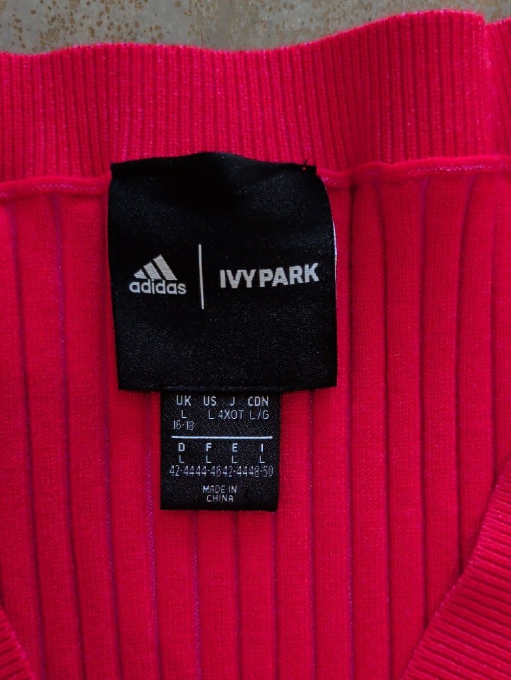 Adidas Ivy Park Pink And Red Ribbed Romper - Picture 4 of 11